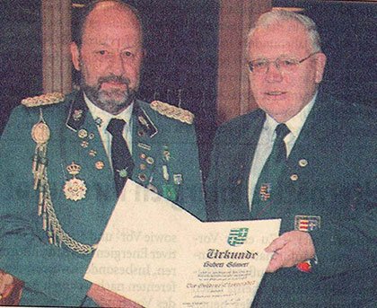 Ehrenurkunde Hubert Göwert