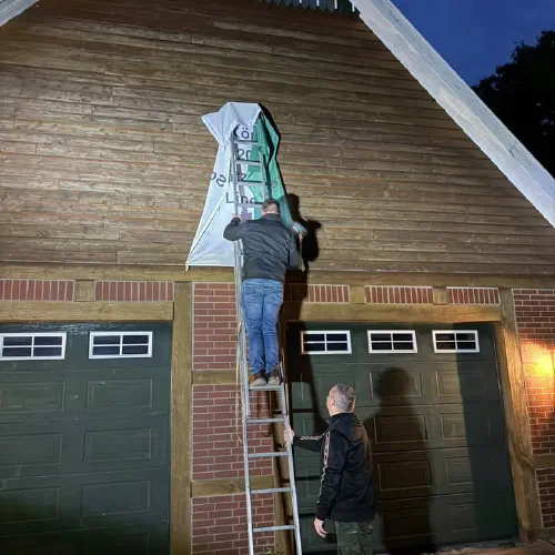 Die Offiziere der Kompanie Ging im Einsatz