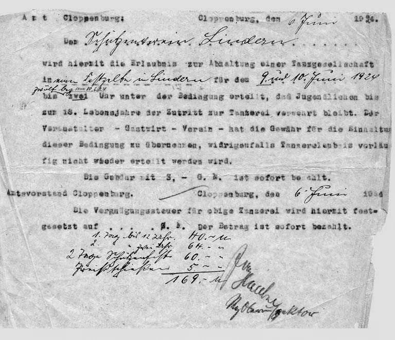 Die Tanzerlaubnis vom Amt (1924)